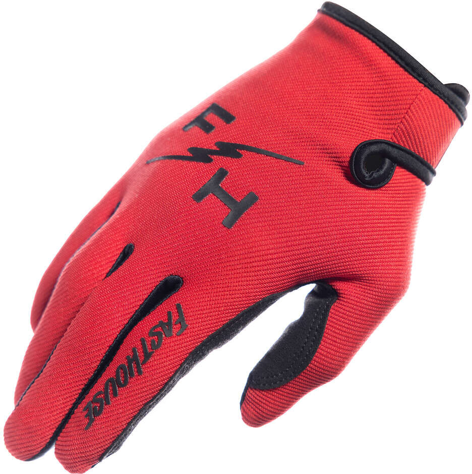 Guanti moto Cross Fasthouse Carbon Eternal Rosso taglia S