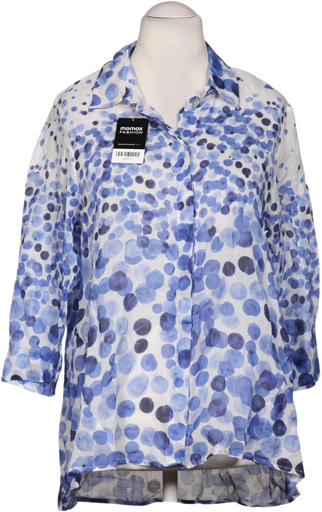 SEM PER LEI Damen Bluse, Mehrfarbig, Gr. EU 38, Leinen - Second Hand