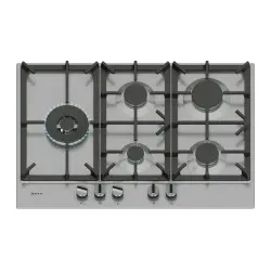 T27CIS8N0 Gaskochfeld 75cm Edelstahl FlameSelect abnehmbare Schwertknebel