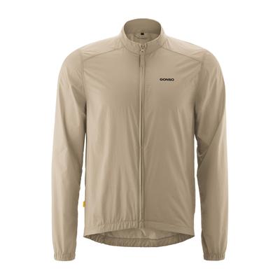 Windbreaker GONSO "Adventure Jacket Wind M", Herren, Gr. XL, beige (cream), 90% Polyamid, 10% Polyester, Jacken Windbreaker, Herren Windjacke, leichte u. winddichte Fahrradjacke, geringes Packmaß