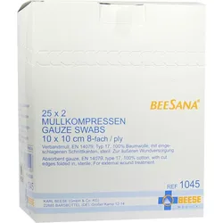 Mullkompr Ster 8F 10x10cm 50 ST