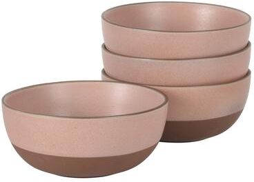 Gibson Elite William Crest 4 Piece Cereal Bowl Set, 6.25"" Round Stoneware Reactive Glaze Finish, Soup, Dessert & Snack Bowls"