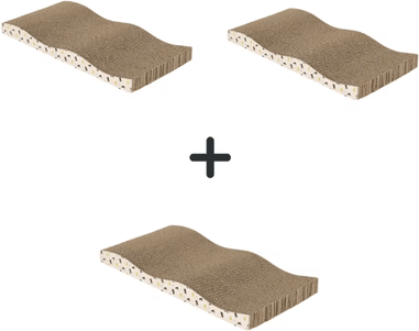 Inspire Picks LoungeScratch Double Sided Corrugated Cat Scratching Board Sofa Bed blue