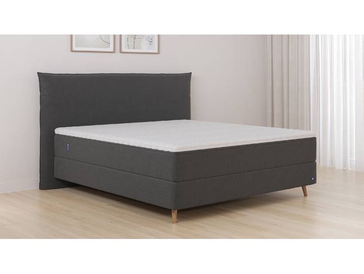 BRUNO Boxspringbett Premium 160x200cm in Schwarz Matratzen-Härtegrad: Links H3 / Rechts H2 mehrfach ausgezeichnet in Design & Qualität