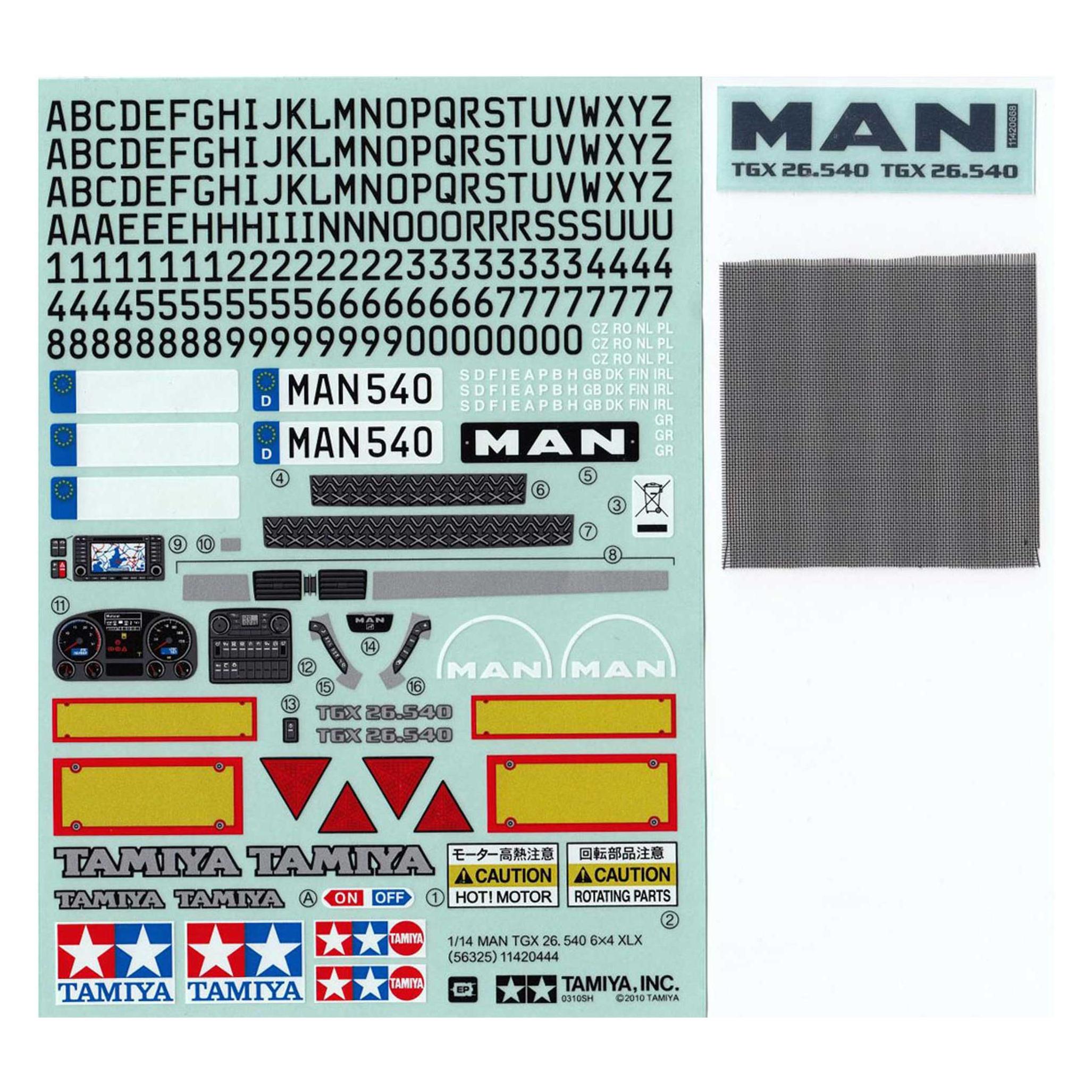 Tamiya Sticker MAN TGX 26.540 Ver.II (319495825)