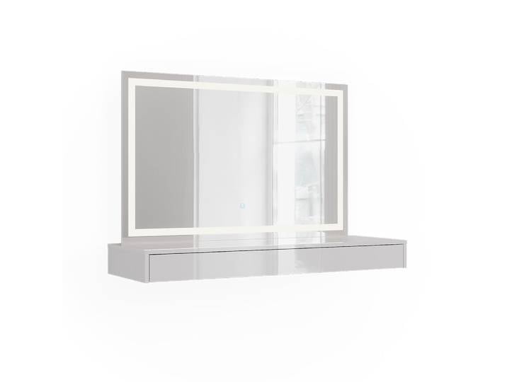 Coiffeuse avec miroir led blanc 120x82cm