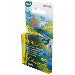 Vegane Zahnseide - pflanzlich gewachst Nachfüllpack 4x25m