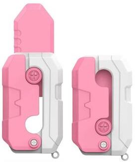 Inspire Select 3D Printed Carrot Butterfly Fidget Knife Toy Funny Gravity Folding Stress Relief Gadget 1pc c2 Pink