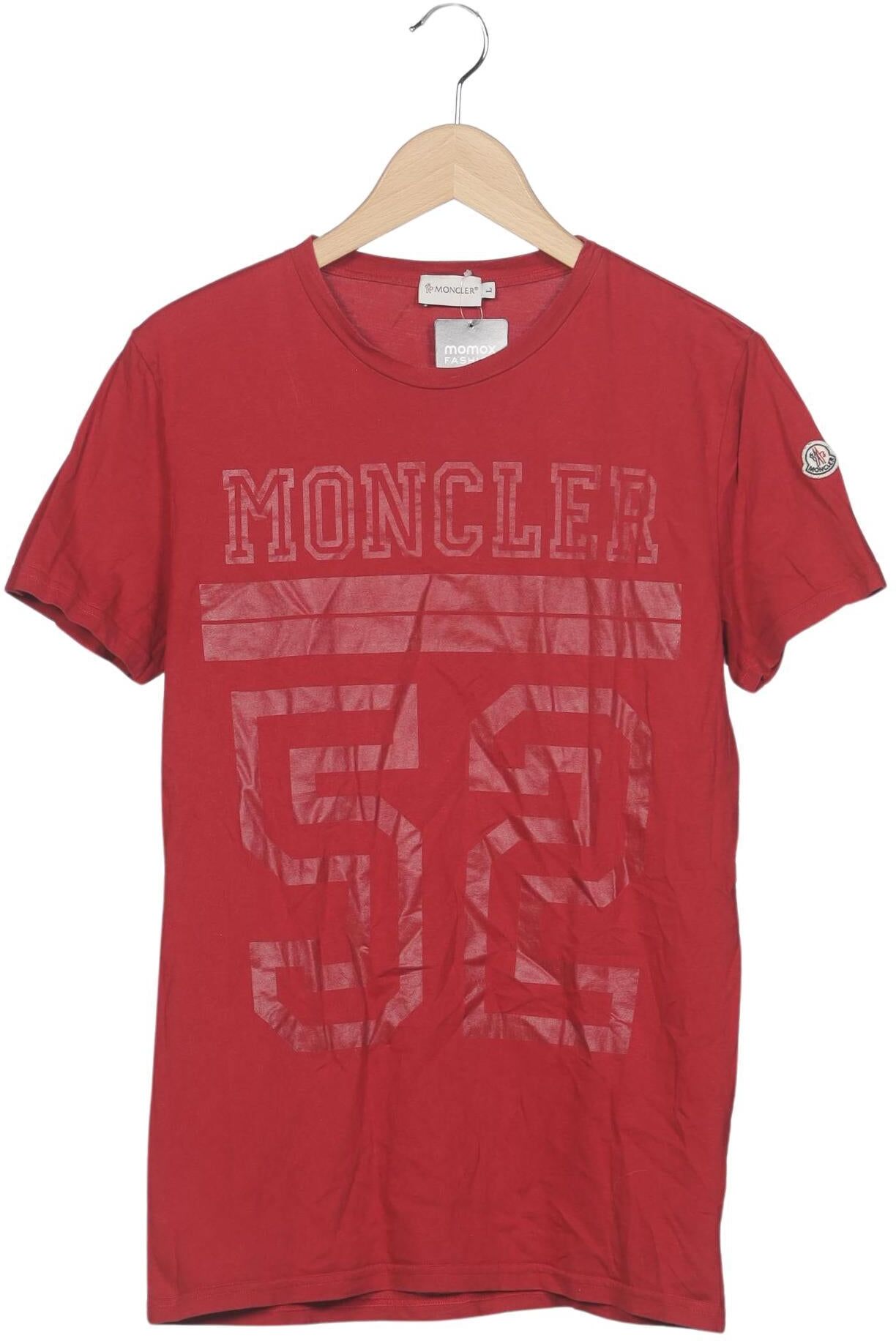 Moncler Herren T-Shirt, Rot, Gr. L, Baumwolle - Second Hand