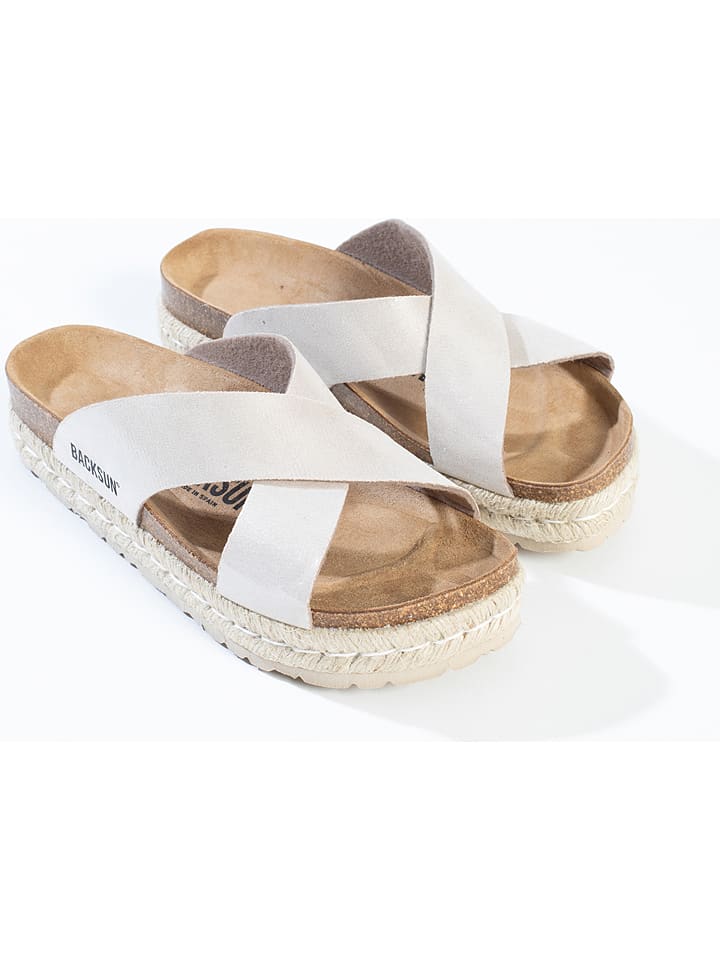 BACKSUN Pantoletten "Milano" in Beige - 39