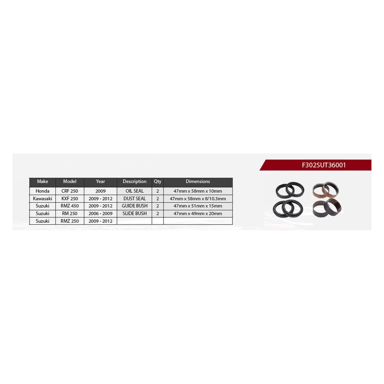 Showa Service-Kit Gabel Honda, Kawa, Suzuki (F302SUT36001)