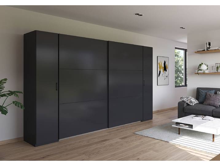 Armoire combinée Kronach 354cm Gris/Gris métallisé Gris