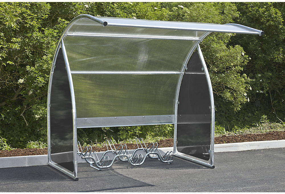 Unterstand, Grundeinheit, HxB 2220 x 2210 mm, Metalloptik Mottez