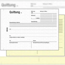 SIGMA QB003 Quittungen, selbstdurchschreibend, 2x40 Blatt, A6 quer, 10 Stück