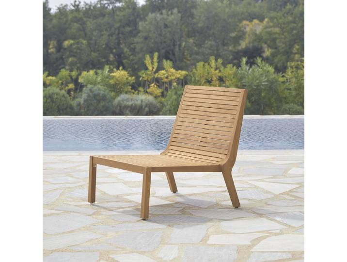 Outdoor-Sessel Teo aus Teakholz - Natur
