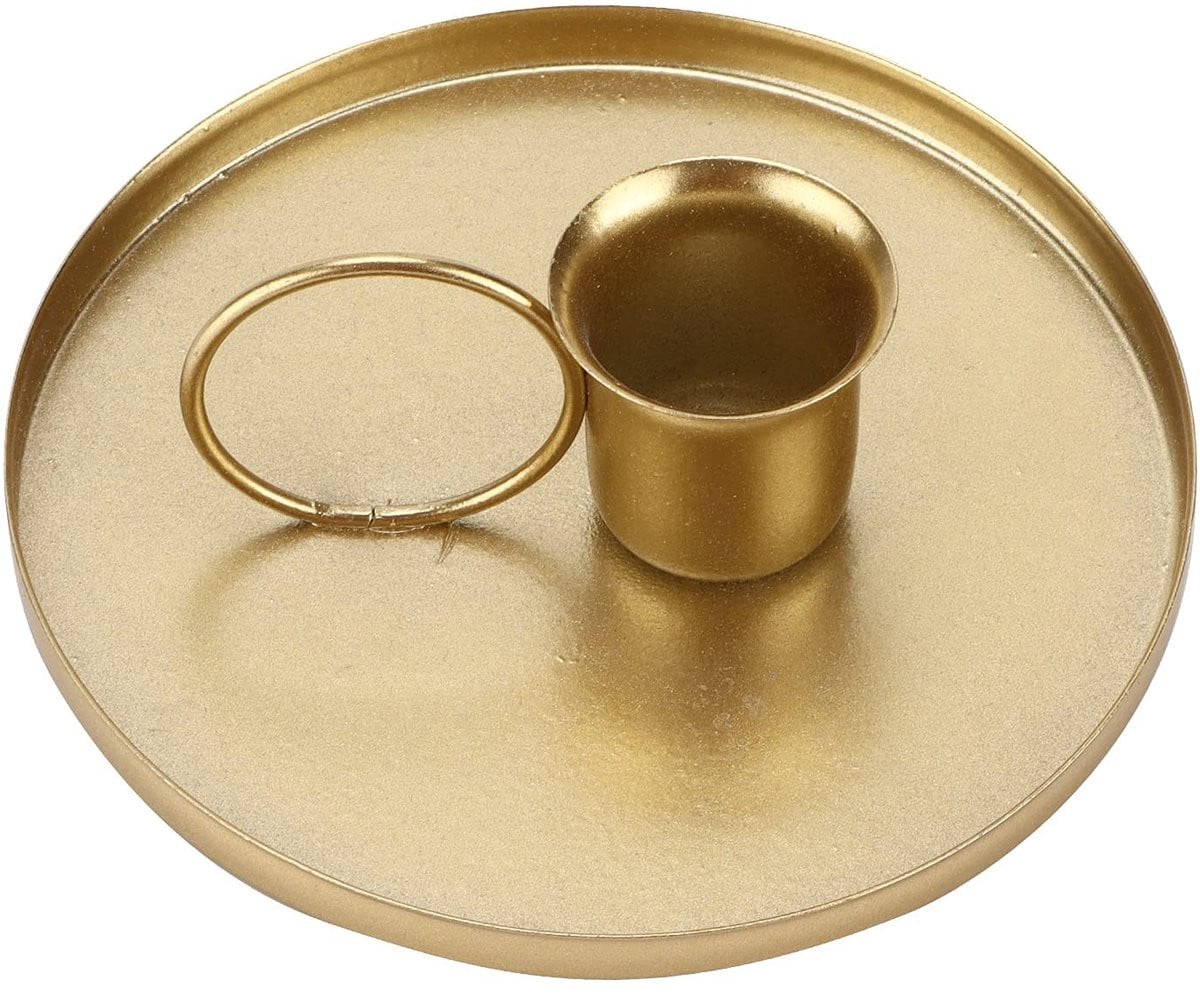 Dailygoody Retro Kandelaar voor Taperkaarsen - Goud - Tafeldecoratie