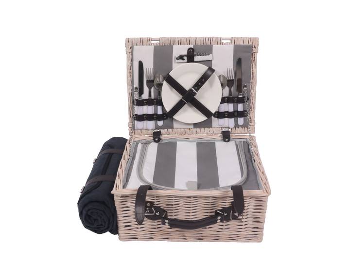 Picknickkorb Set für 2 Personen 40 x 30 x 19 cm