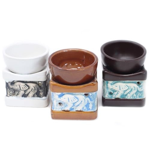 Set van 3 klassieke olifant oliebranders van Aast