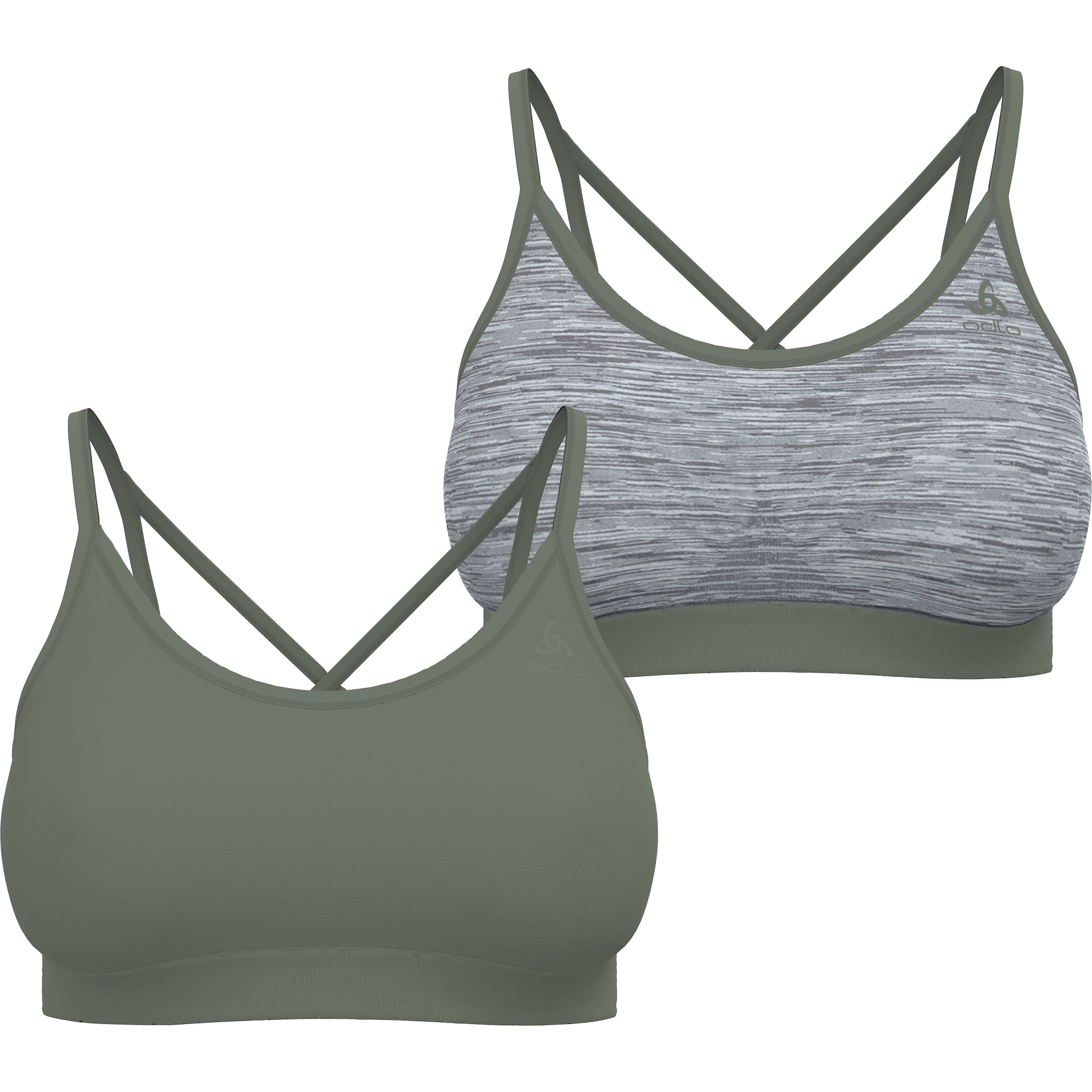 Odlo Seamless Low Sport BH Damen Sport-BHs oliv Größe L Elastisch