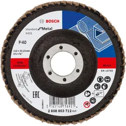 Bosch Fächerschleifscheibe X431 Standard for Metal, gerade - 2608603712