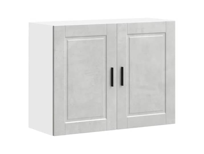Helloshop26 Wandschrank für die Küche, 80 x 31 x 60 cm, praktisches Design, modernes Design, aus Holz, Betongrau, 02_0050376