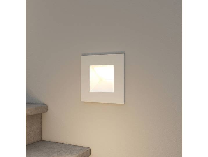Zamo Applique murale encastrée IP65 White - Arcchio - Couloir - Moderne - Métal - Angulaire