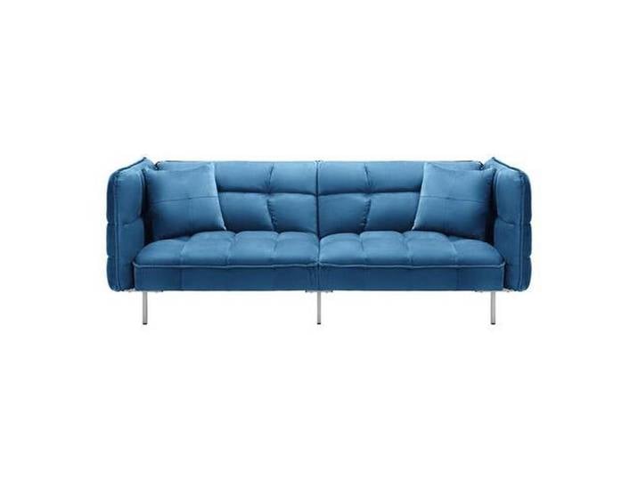 Bessagi Home Schlafsofa, Blau, Metall, 2-Sitzer, Füllung: Polyester, 208x76.5x79 cm, Liegefunktion, Bettfunktion erhältlich, Wohnzimmer, Sofas & Couches, Schlafsofas, Klappsofas