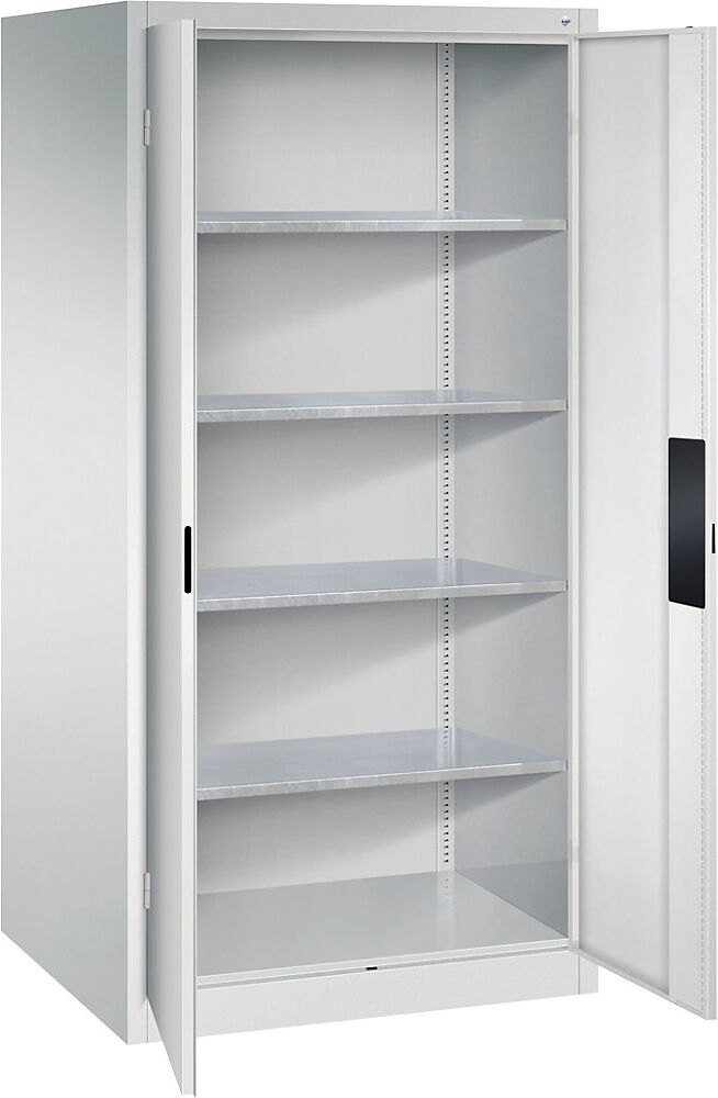 Werkstatt-Schwerlastschrank, Breite 930 mm, Tiefe 800 mm, Tür lichtgrau C+P
