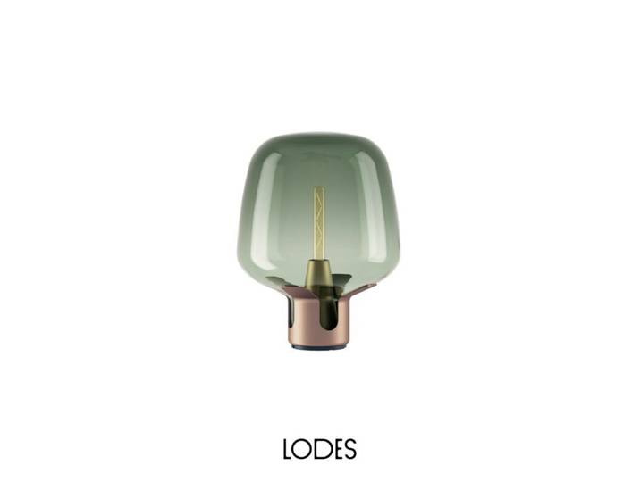 Lodes Tischleuchte Flar - Turquoise , Terra , Medium Design, Ska