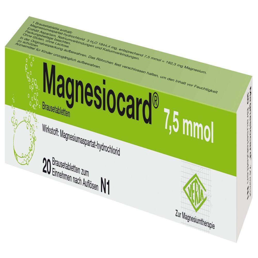 Magnesiocard 7,5 mmol Brausetabletten 20 St