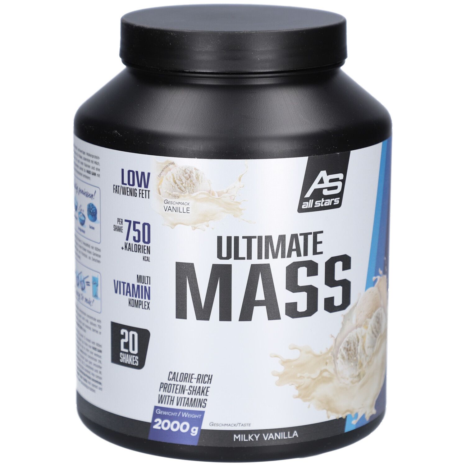 Mass Gain Vanilla 2.000 g Dose 2000 PUE new
