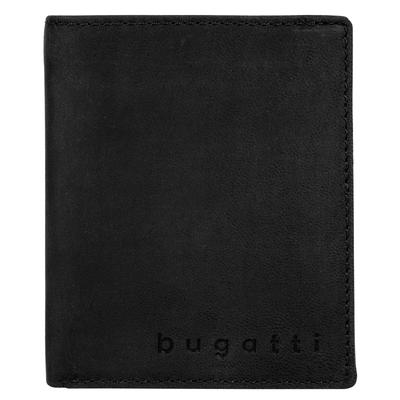Geldbörse BUGATTI "BUGATTI Herren, Damen LUCA echt Leder", Herren, schwarz, Leder, unifarben, Kleinlederwaren, echt Leder