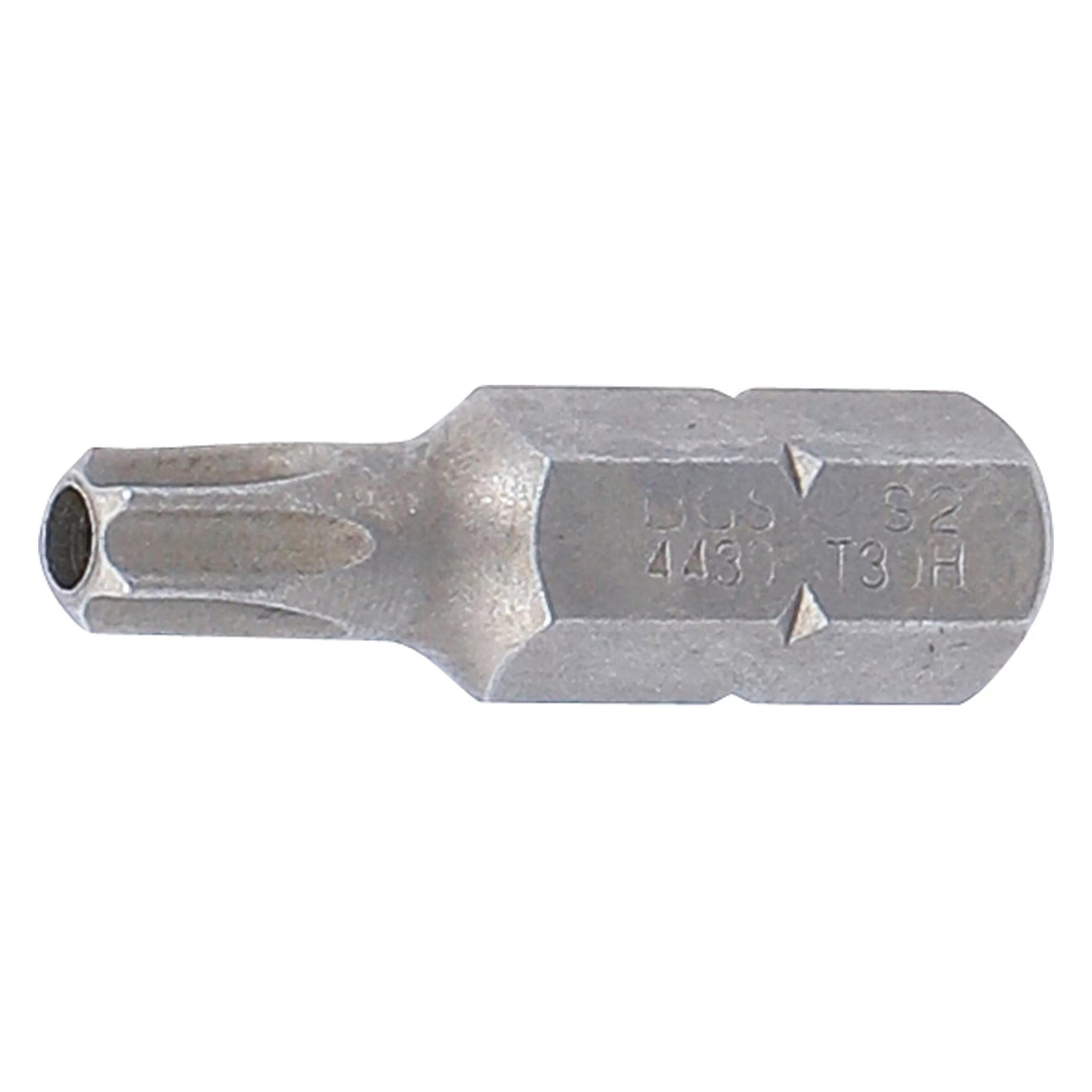 BGS Bit Antrieb Aussensechskant 8 mm (5/16") T-Profil (für Torx) mit Bohrung T30 (Bit-Halter) (4430)