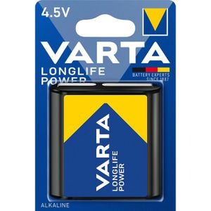 Varta Batterien Longlife Power 04912, Alkaline, 4,5V, 5 Jahre lagerfähig, 3LR12 Flachbatterie / MN1203, 1 Stück