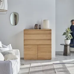 Sideboard Nino aus massivem Teakholz