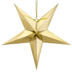 PartyDeco 50x Papierstern, 70cm, gold