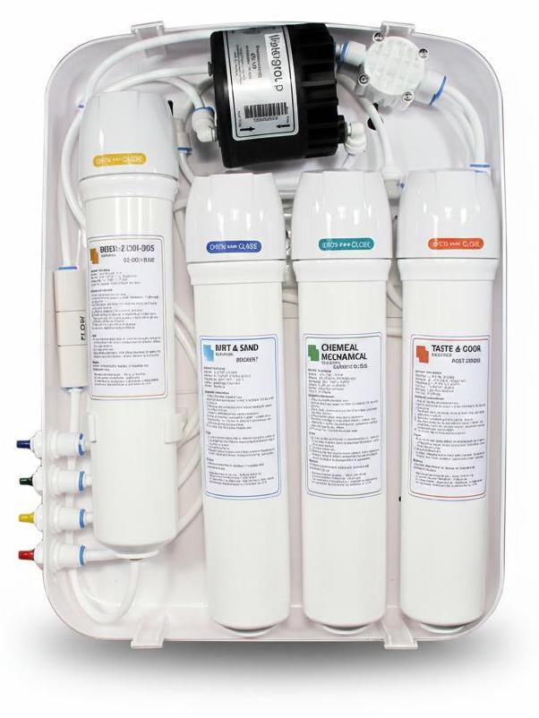 Umkehrosmose 4 Stufen SLIM MF PP 300 mit Schnellwechsel System
