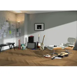 Parador Trendtime 3 Parkett Eiche Ohne Struktur Living matt lackiert Fischgrät 570x95x10,5 mm