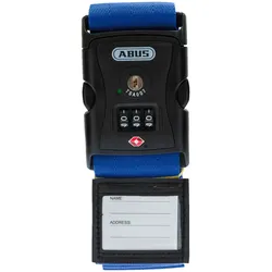 Abus Kofferband 620TSA/192 BLAU - für USA reisen - TSA - Zahlencode - 192cm
