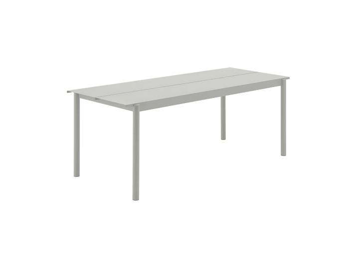 Muuto Table en acier Linear steel table 200 cm Grey