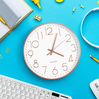 Value Selection Rose Gold Silent Wall Clock 11.5 Inch Non Ticking Quartz Clock Rose Gold Silent Wall Clock 11.5 Inch Non Ticking Quartz Clock