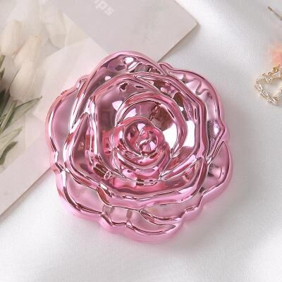 Fusion Finds Retro Rose Compact Makeup Mirror Double Sided Pocket Mirror For Travel & Everyday Touch Ups pink