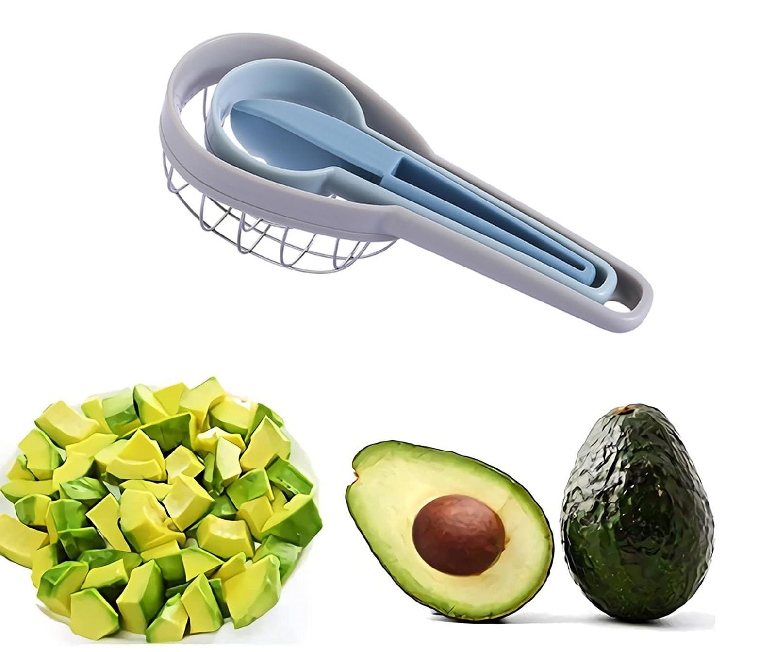 Dripio 3-in-1 avocado snijder, ontpitter en schiller, blauw