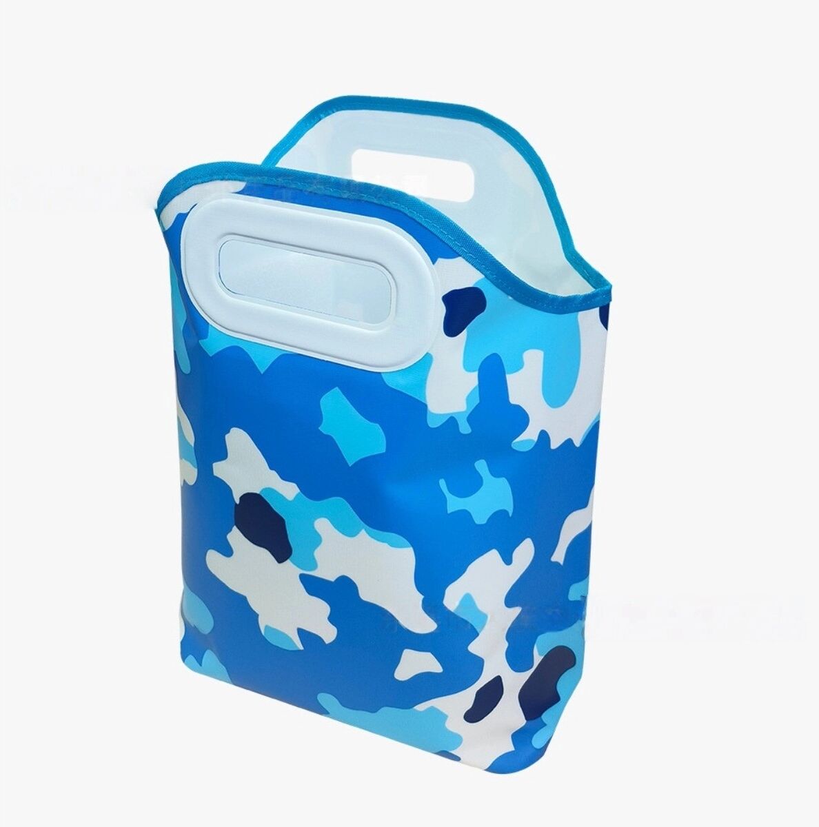 INF Outdoor-Köder-Angel-Keepnet-Tasche – Wasserdichtes PVC500D-Mesh, steifer Boden, faltbarer eimerförmiger Fischbehälter