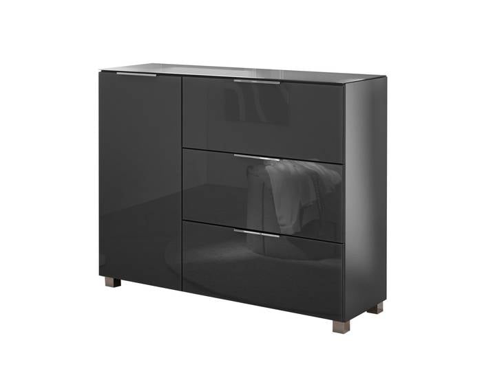 XORA Kommode LIPPO, Graphit, Holznachbildung