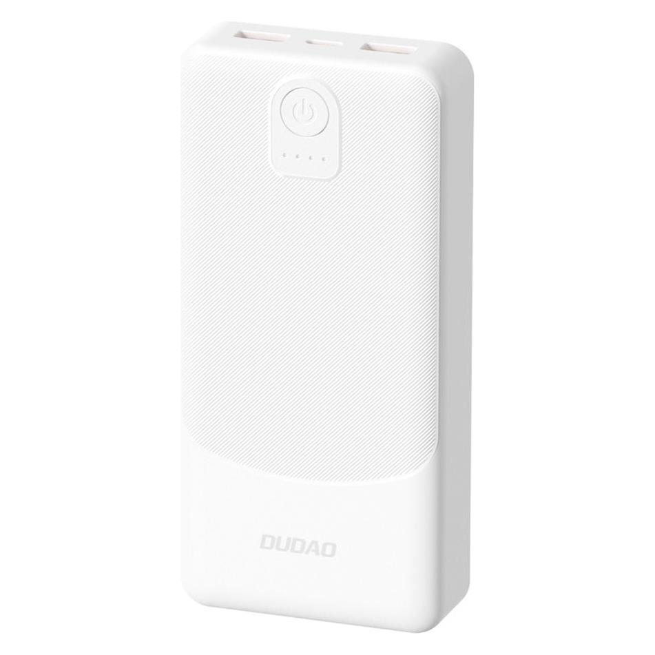 Dudao Powerbank K10 10000mAh 2.4A 2 x USB-A - weiss (10000 mAh, 12 W, 37 Wh) (1573209000)