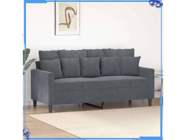 Canapé - Gris foncé - Accessoire Pratique et Stylé - Ajout Décoratif Remarquable - Pour Chambre - Solution Pratique et Élégante