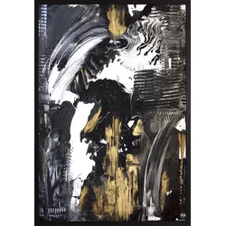 Leinwandbild Abstrakte Kunst (BHT 80x120x5 cm) - BHT 80x120x5 cm