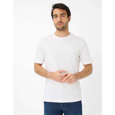 T-Shirt BRAX "Style TIM-TIM", Herren, Gr. XL (54), weiß, 95% Baumwolle, 5% Elasthan, Rundhals, Shirts T-Shirt