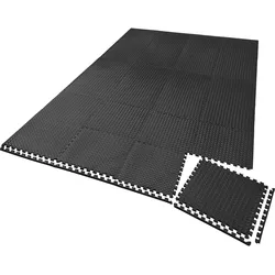 TecTake GmbH tectake Bodenschutzmatte 24-tlg. - 24er Set schwarz